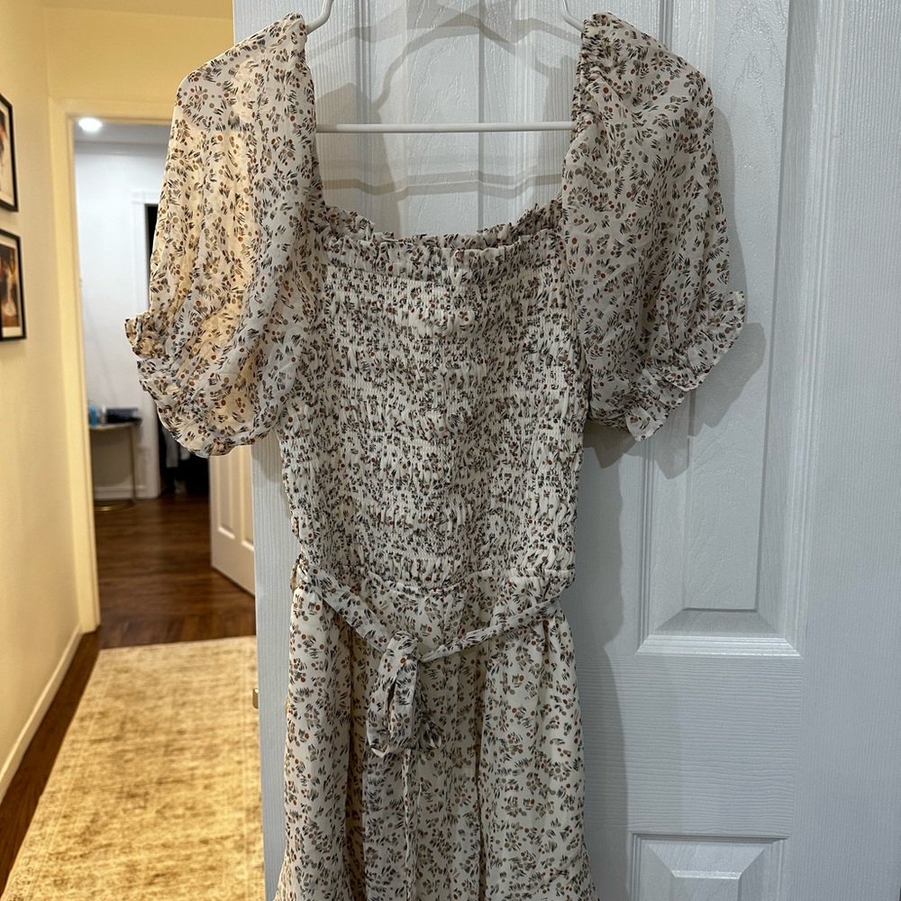 Floral Puff Sleeve Romper